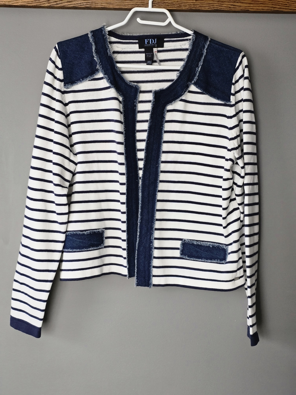 French Dressing Jeans striped cardigan or lightweight open-front jacket
